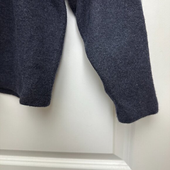 Vintage 90s Banana Republic Dark Blue Thick Merino Wool Sweater Women's Size XL - Picture 7 of 13